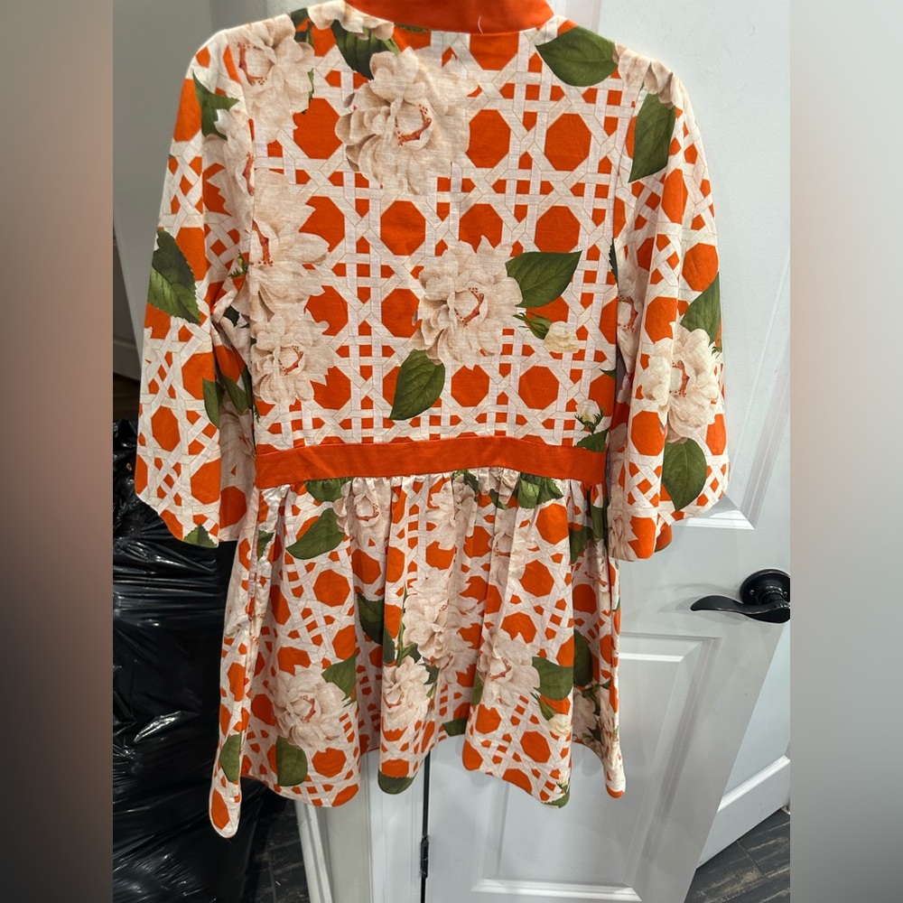 Floral Orange Women's Dress - Picture 6 of 6